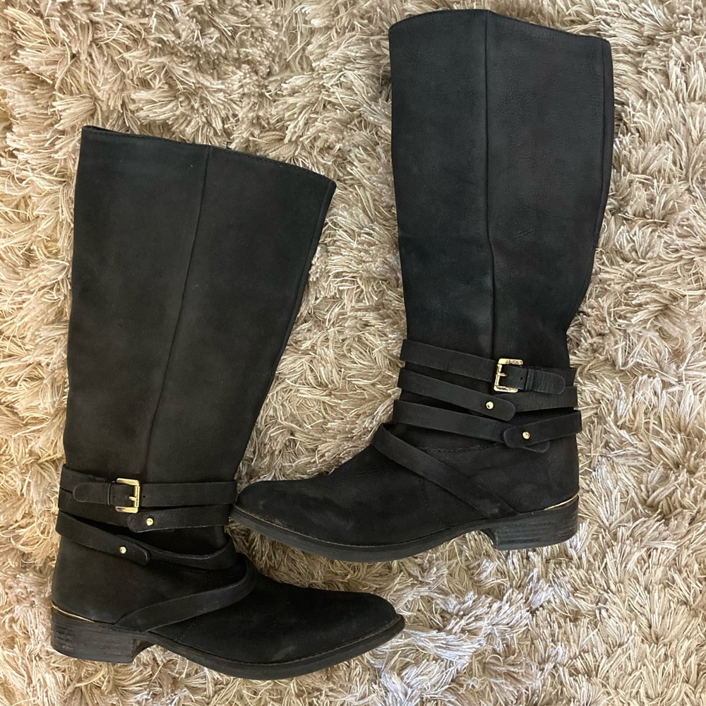 Designer leather boot